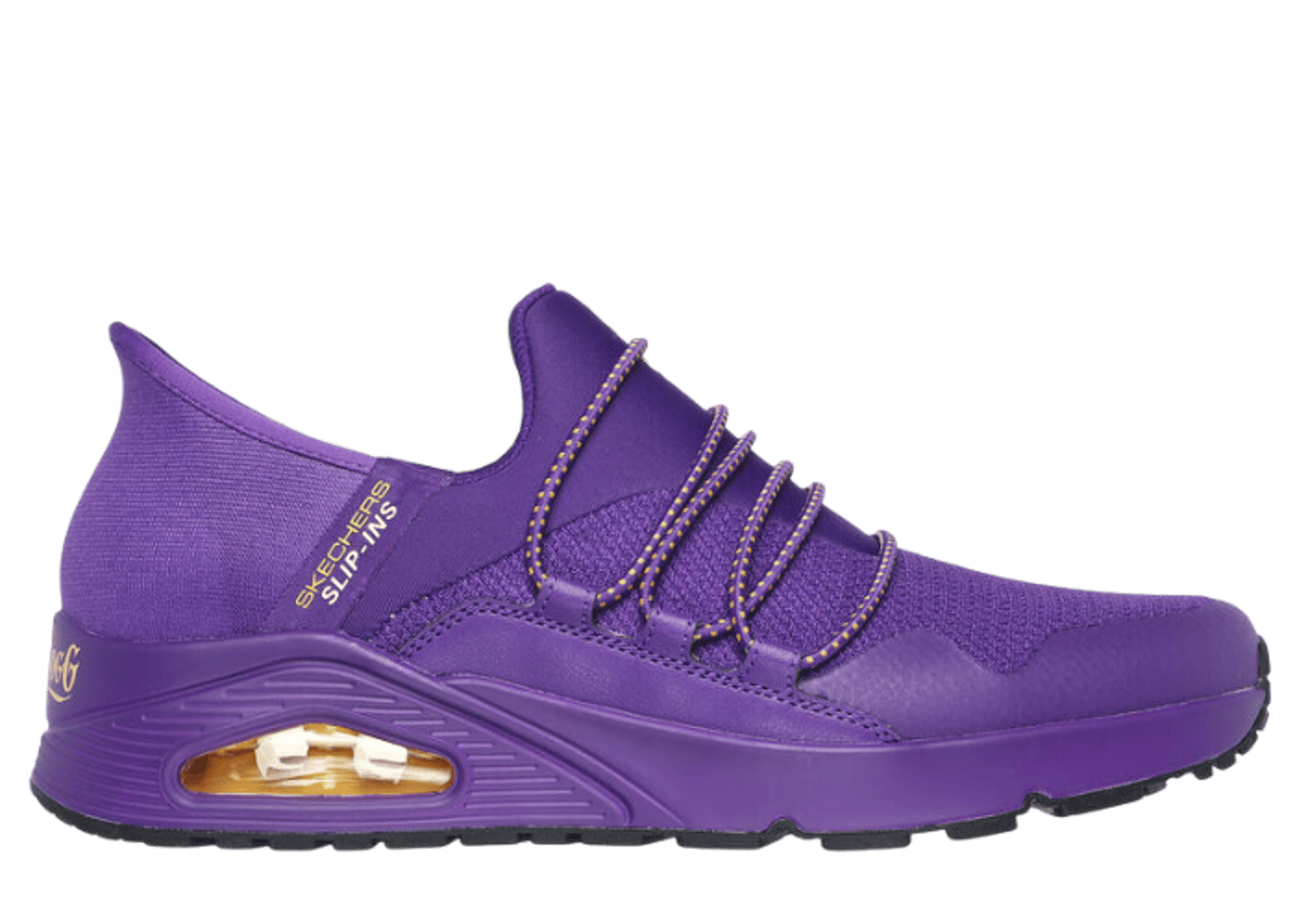 Purple skechers slip on sales